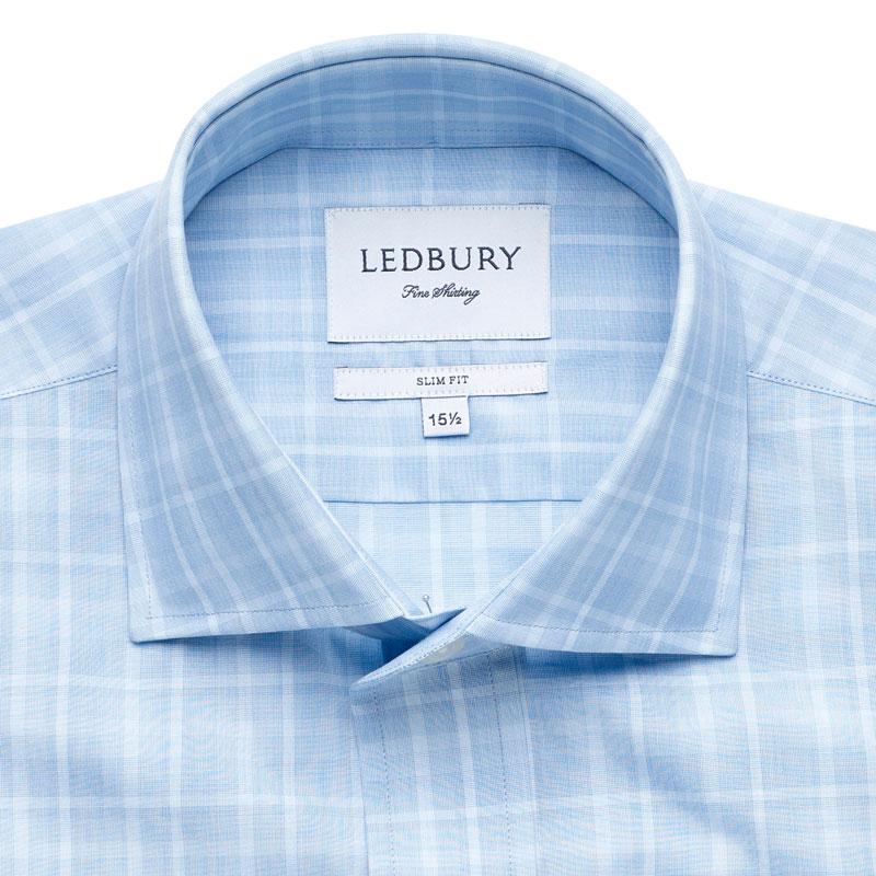 The Blue Ginby Plaid Dress Shirt Dress Shirt- Ledbury