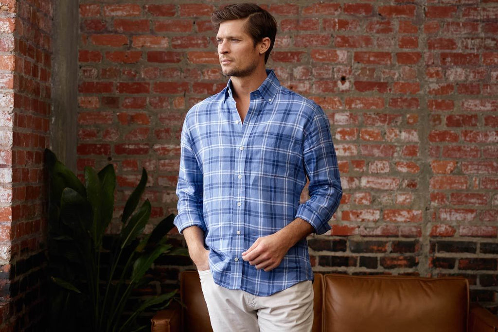 The Blue Wilbanks Plaid Casual Shirt Casual Shirt- Ledbury