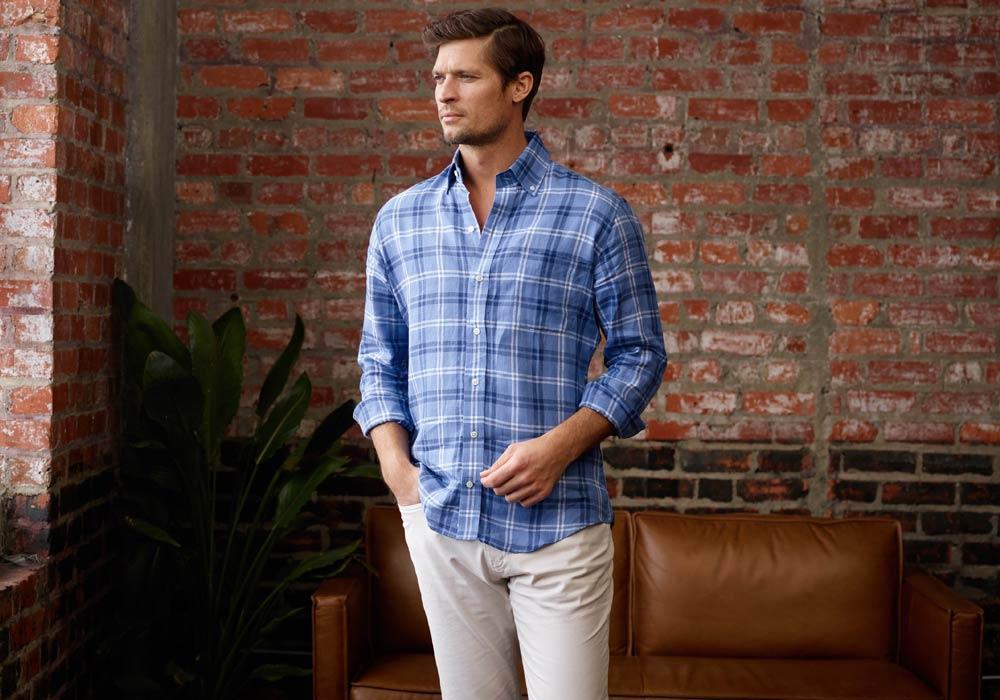 The Blue Wilbanks Plaid Casual Shirt Casual Shirt- Ledbury