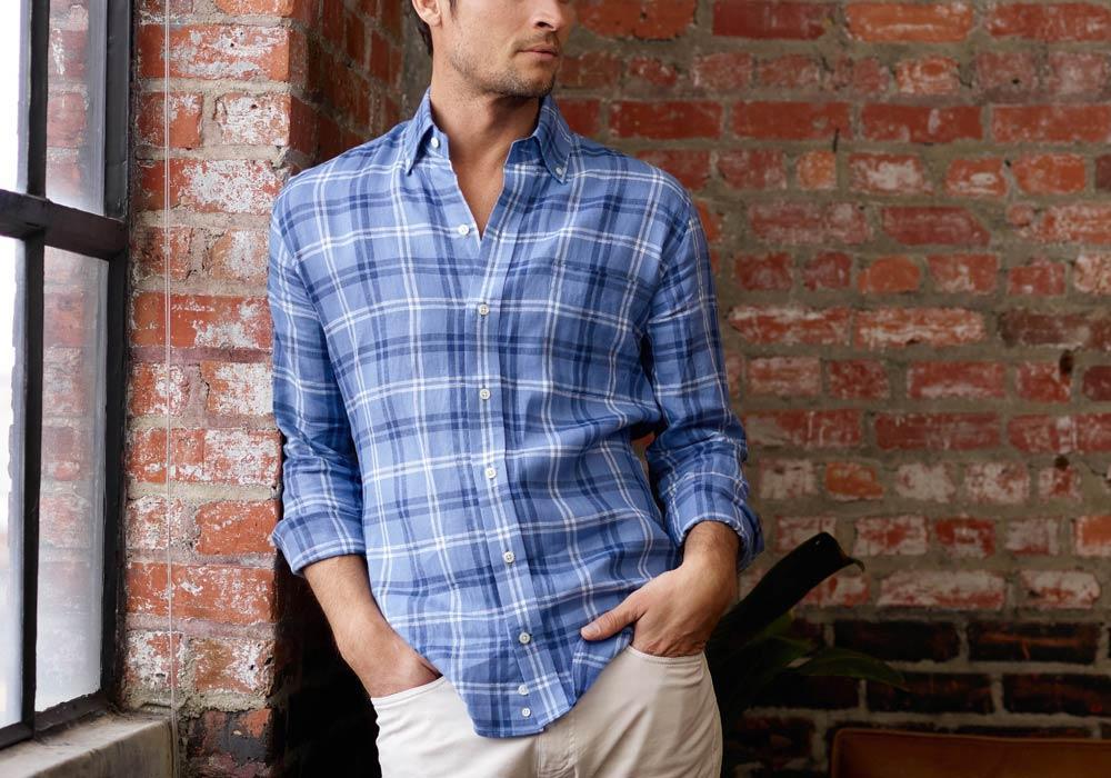 The Blue Wilbanks Plaid Casual Shirt Casual Shirt- Ledbury