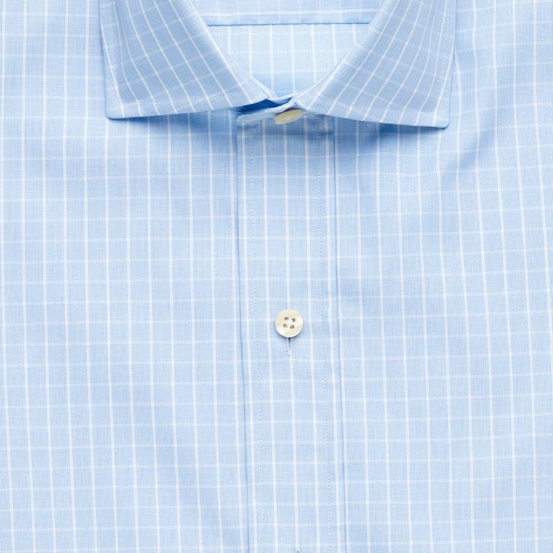 The Blue McBride Check Dress Shirt Dress Shirt- Ledbury
