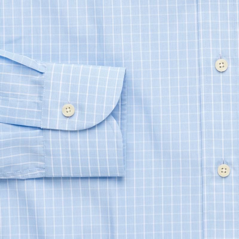 The Blue McBride Check Dress Shirt Dress Shirt- Ledbury