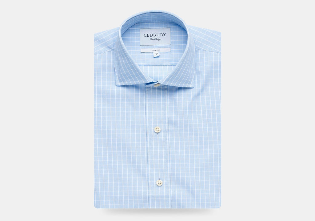 The Blue McBride Check Dress Shirt Dress Shirt- Ledbury