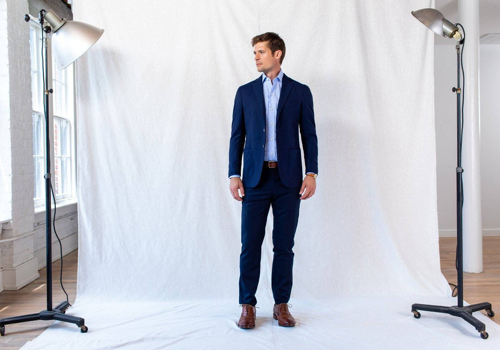 The Blue McBride Check Dress Shirt Dress Shirt- Ledbury