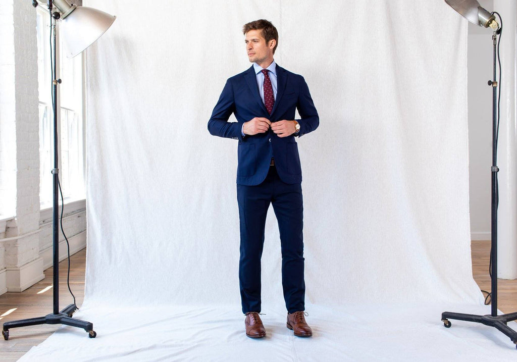 The Blue McBride Check Dress Shirt Dress Shirt- Ledbury