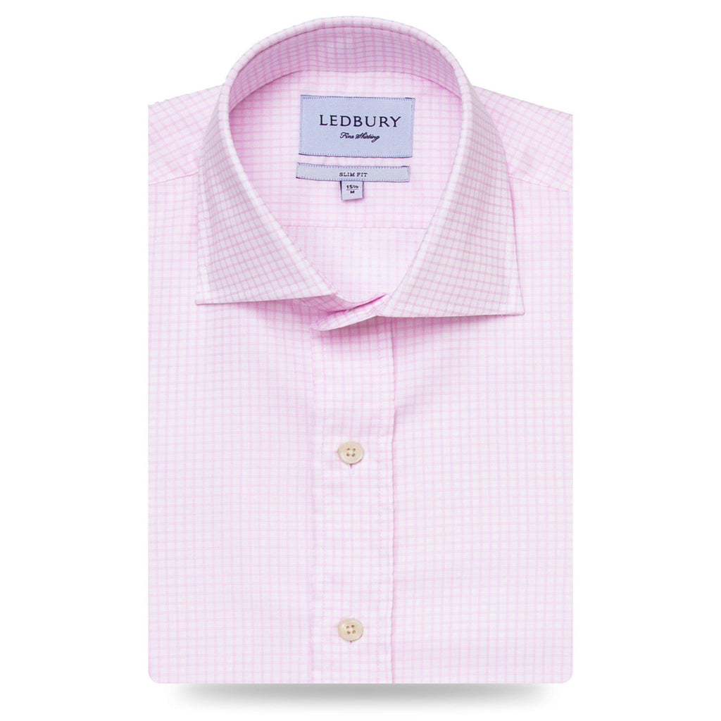 The Pink Kimball Check Dress Shirt Dress Shirt- Ledbury