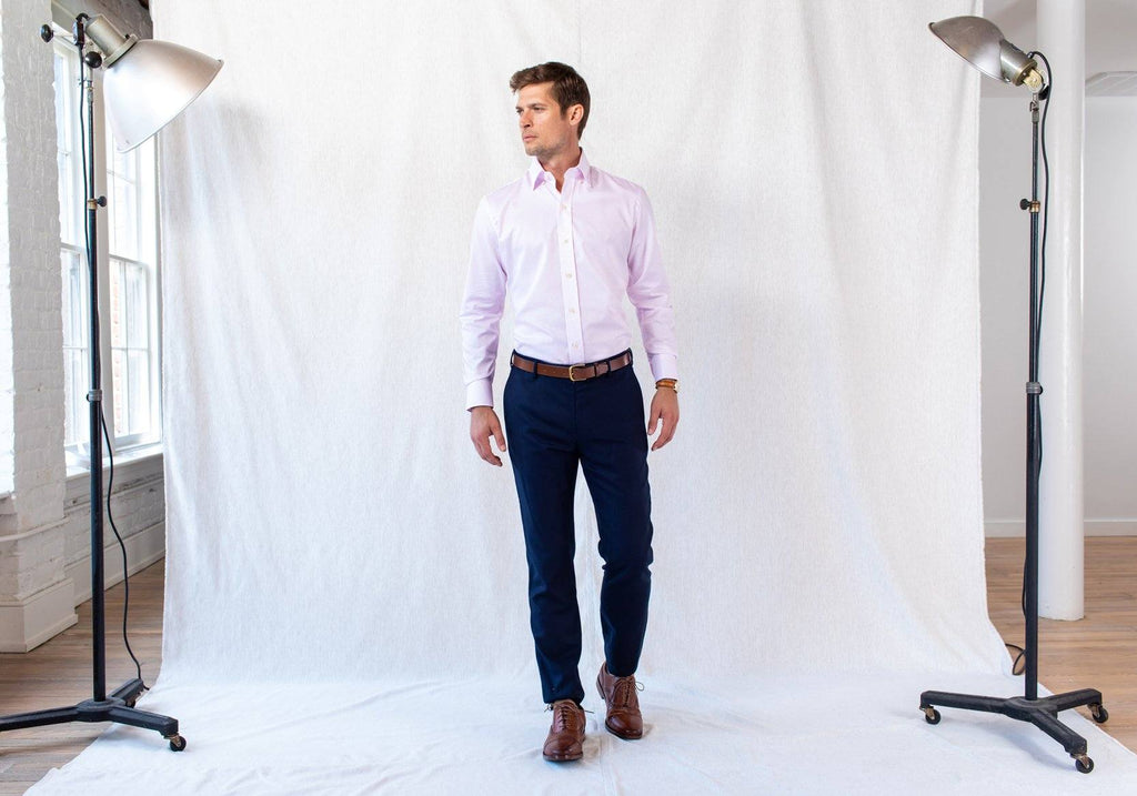 The Pink Kimball Check Dress Shirt Dress Shirt- Ledbury