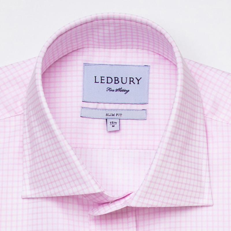 The Pink Kimball Check Dress Shirt Dress Shirt- Ledbury