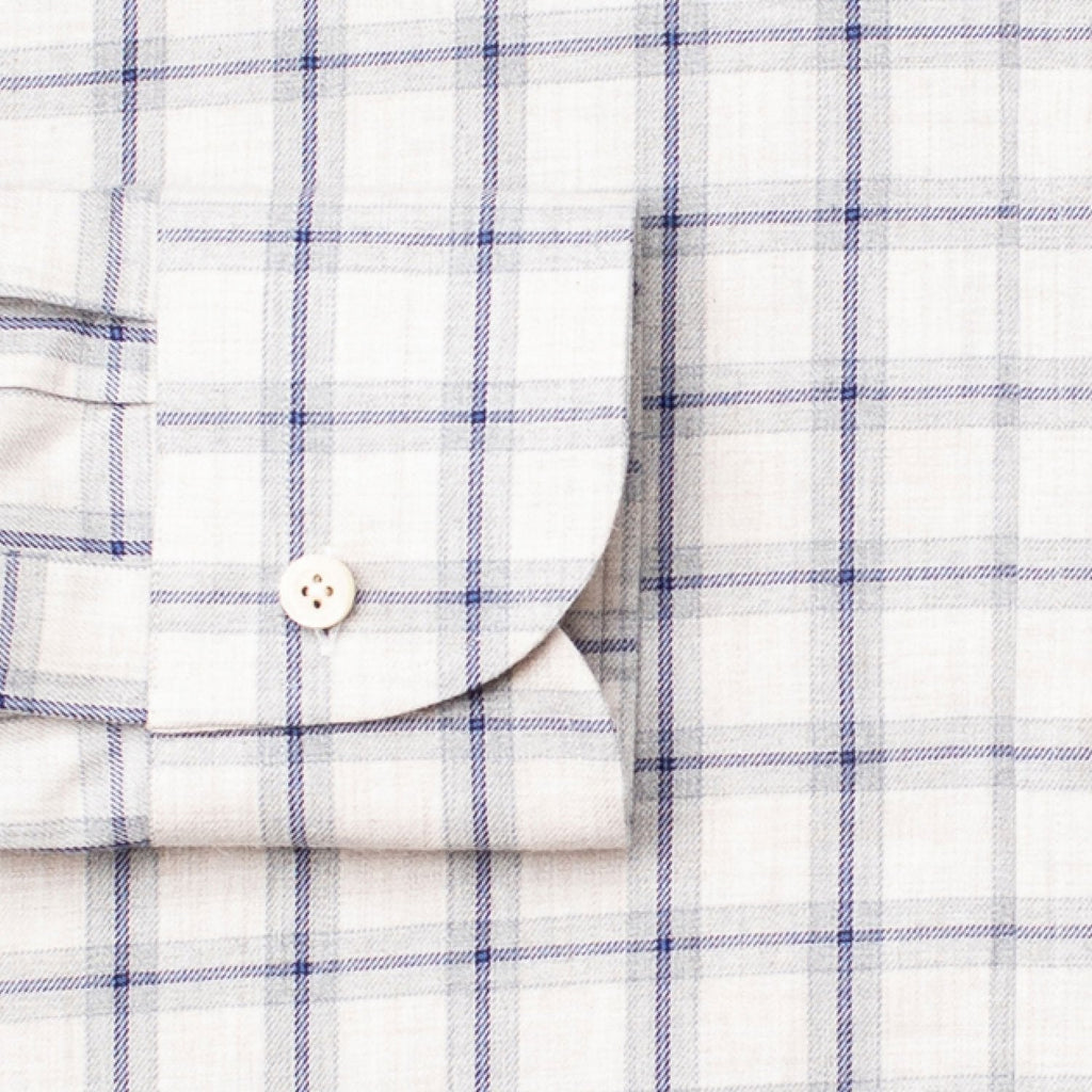 The Light Grey Heather Dartmore Flannel Casual Shirt- Ledbury