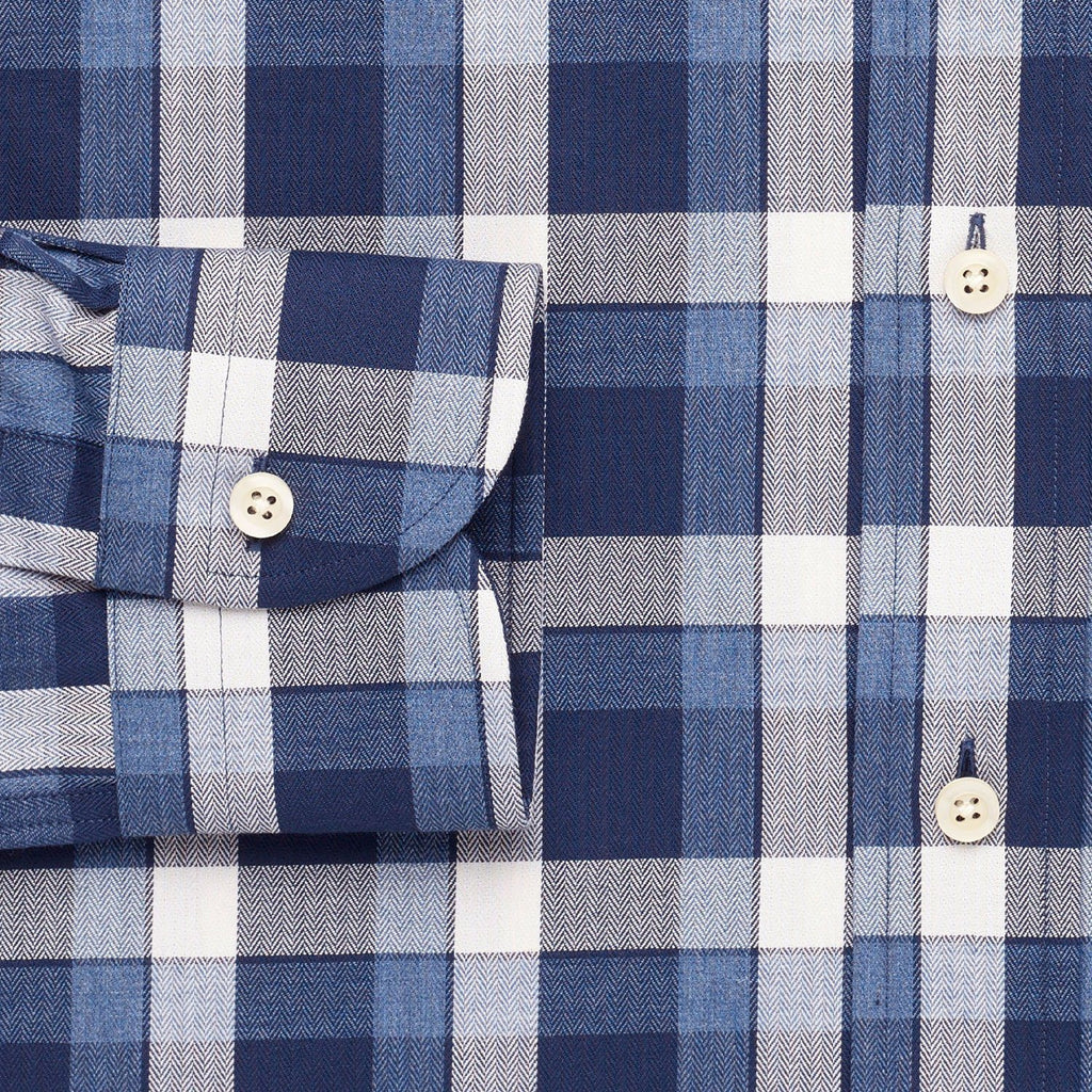 The Navy Deitz Plaid Casual Shirt Casual Shirt- Ledbury