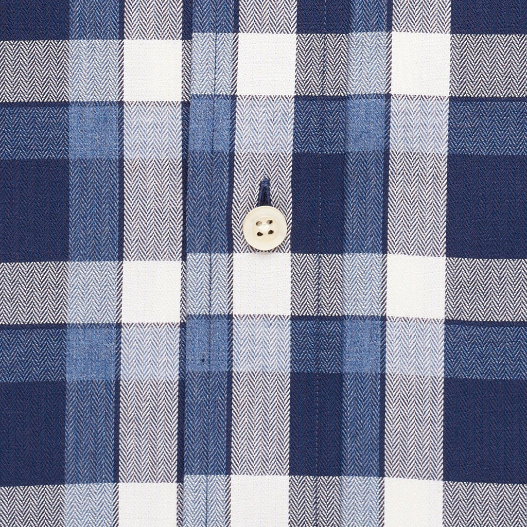 The Navy Deitz Plaid Casual Shirt Casual Shirt- Ledbury