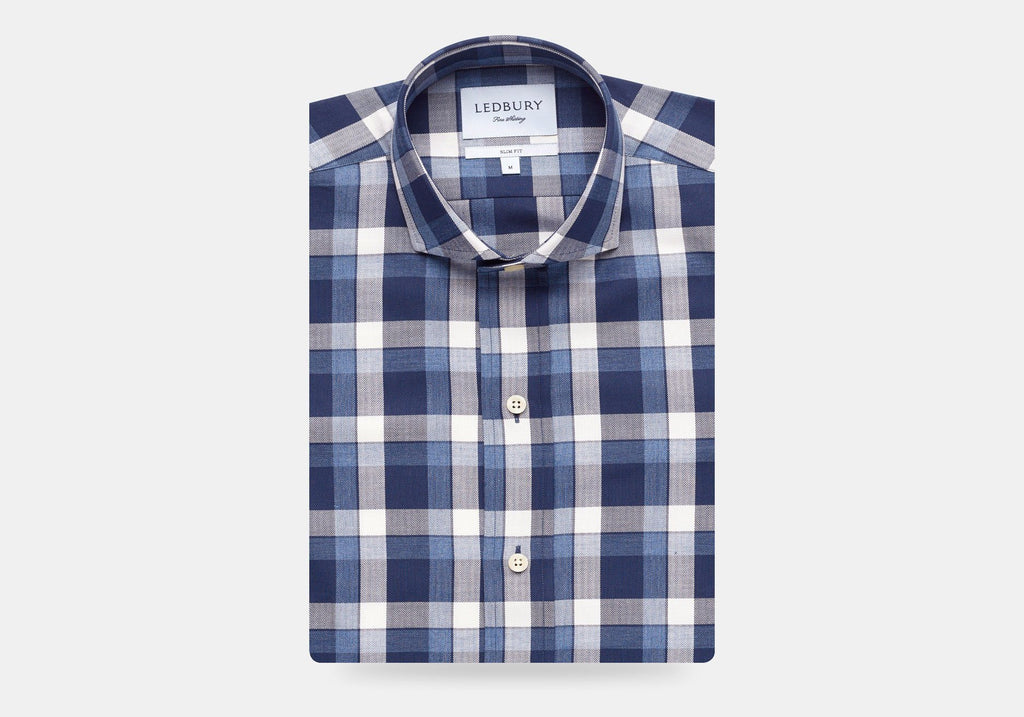The Navy Deitz Plaid Casual Shirt Casual Shirt- Ledbury