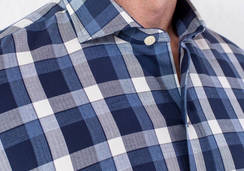 The Navy Deitz Plaid Casual Shirt Casual Shirt- Ledbury