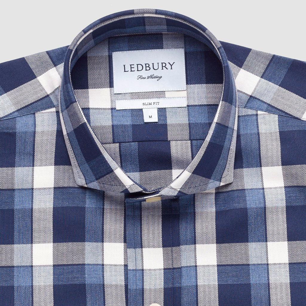 The Navy Deitz Plaid Casual Shirt Casual Shirt- Ledbury