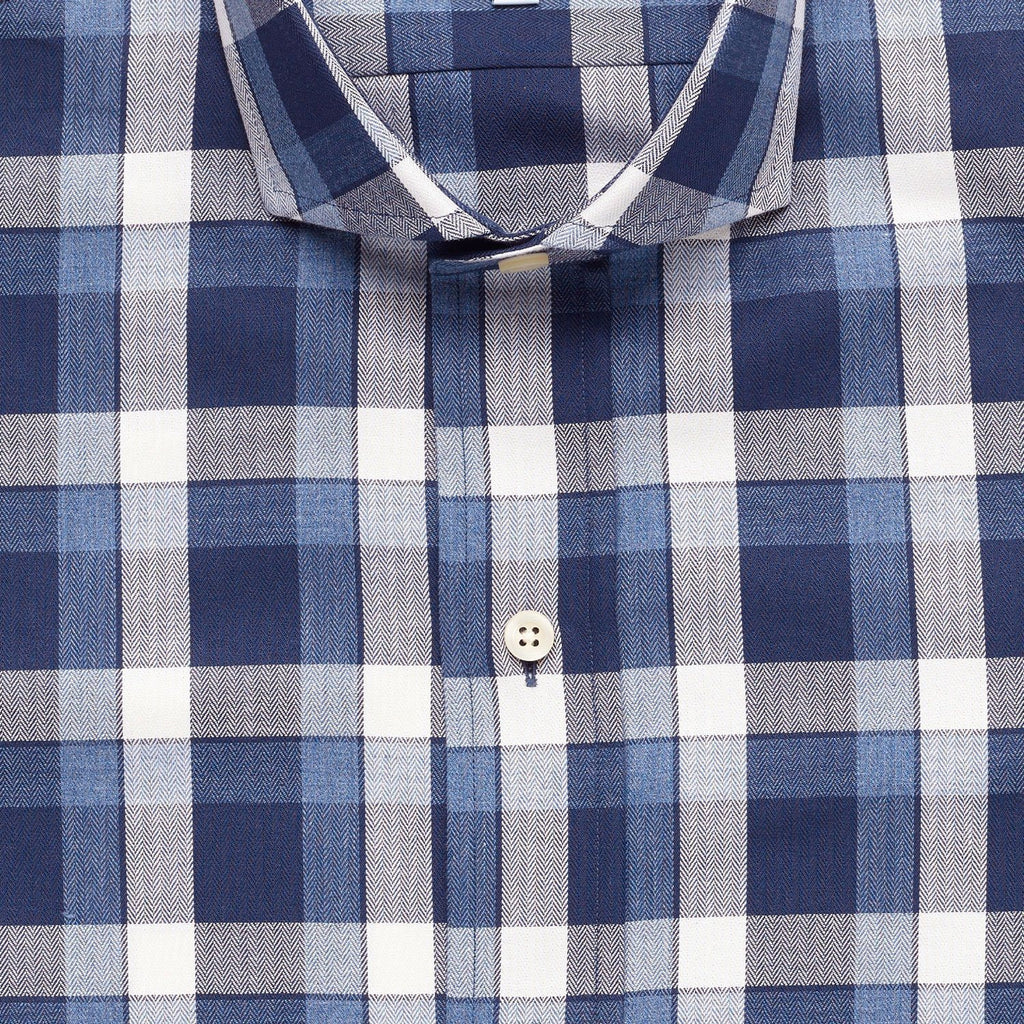 The Navy Deitz Plaid Casual Shirt Casual Shirt- Ledbury