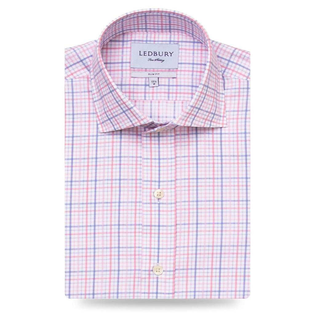 The Pink Drazin Check Dress Shirt Dress Shirt- Ledbury