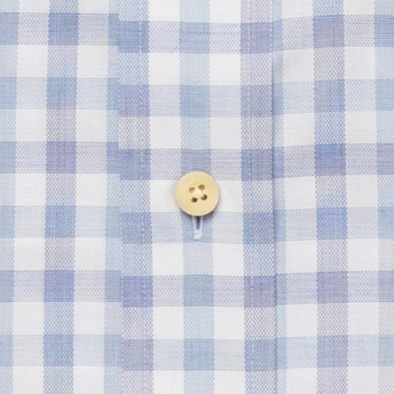 The Light Blue Corbly Gingham Dress Shirt Dress Shirt- Ledbury
