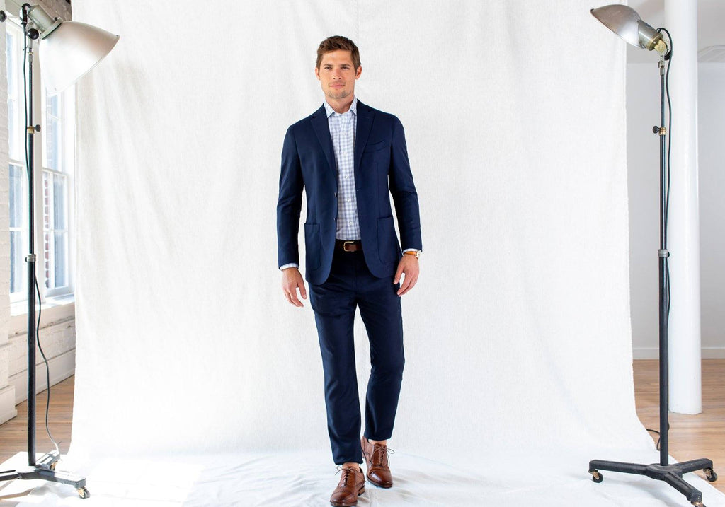 The Light Blue Corbly Gingham Dress Shirt Dress Shirt- Ledbury