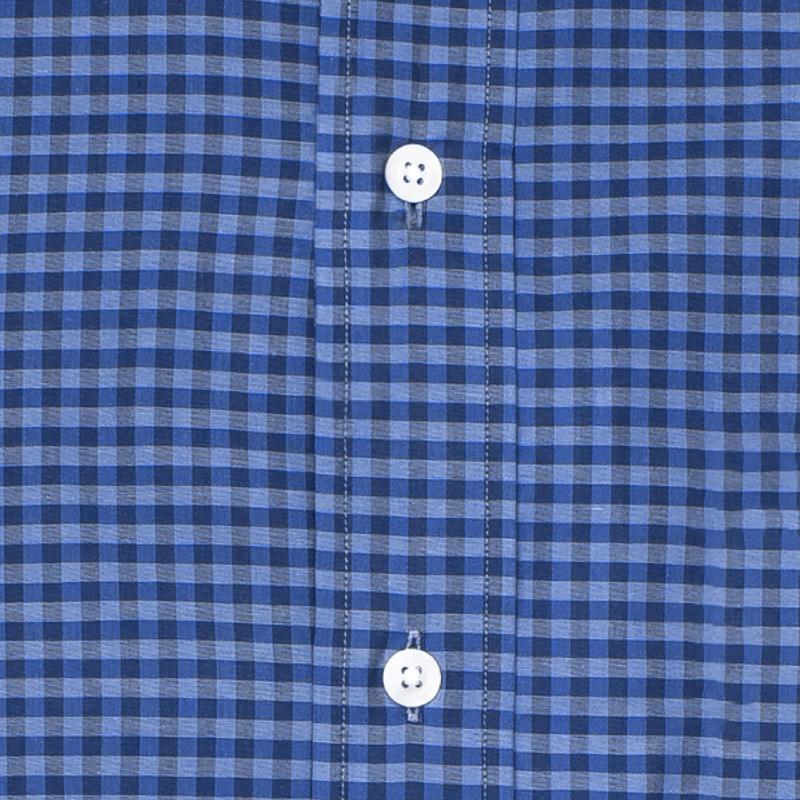 The Dark Blue Fairlee Gingham Dress Shirt Dress Shirt- Ledbury