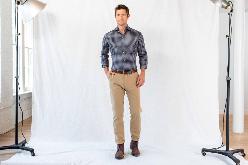 The Pecan Delham Brushed Gingham Casual Shirt Casual Shirt- Ledbury