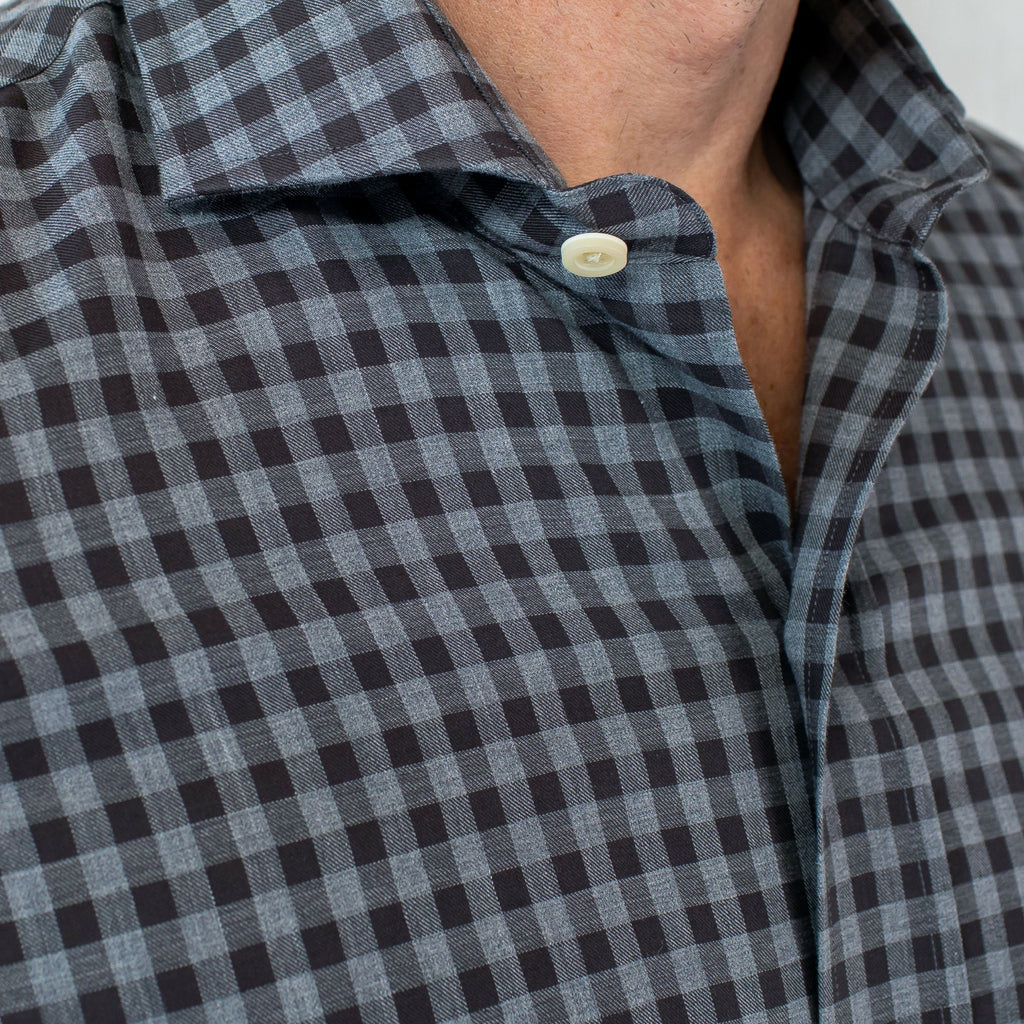 The Pecan Delham Brushed Gingham Casual Shirt Casual Shirt- Ledbury