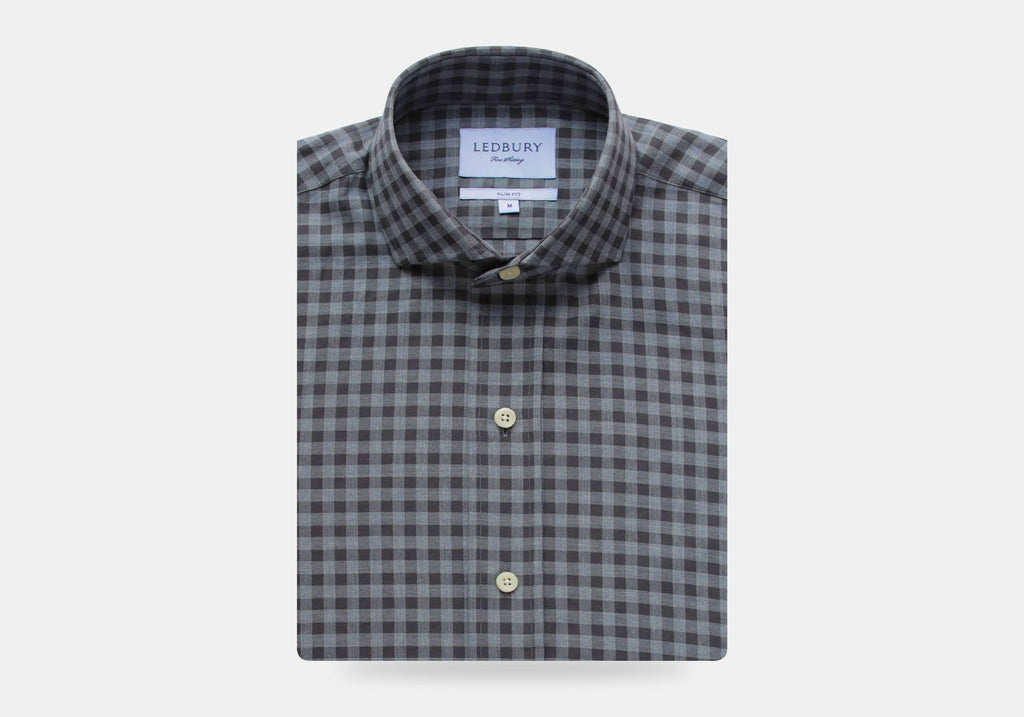 The Pecan Delham Brushed Gingham Casual Shirt Casual Shirt- Ledbury