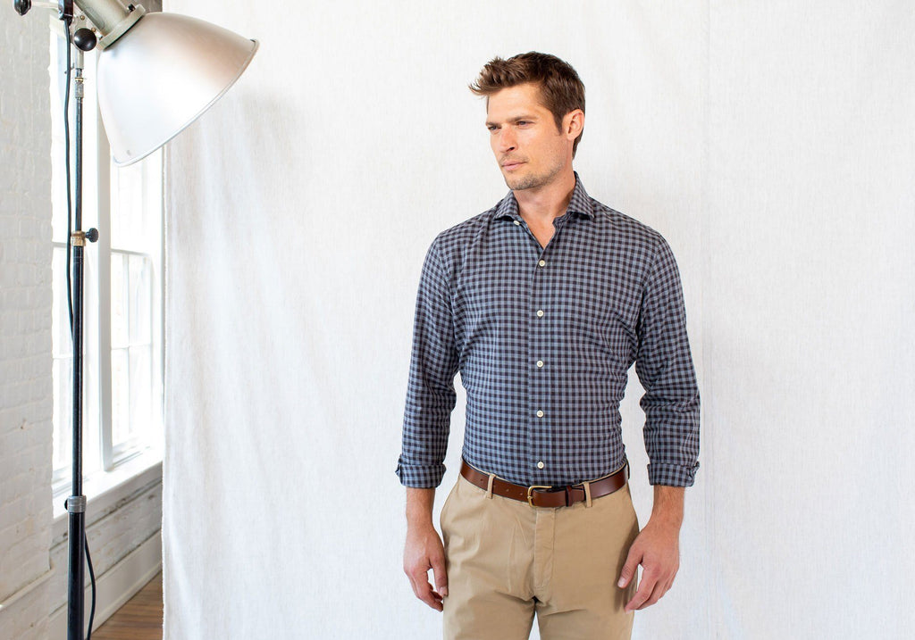 The Pecan Delham Brushed Gingham Casual Shirt Casual Shirt- Ledbury