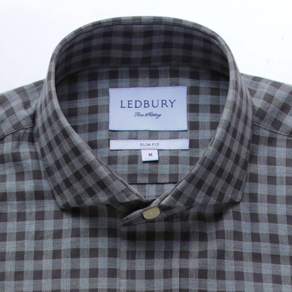 The Pecan Delham Brushed Gingham Casual Shirt Casual Shirt- Ledbury