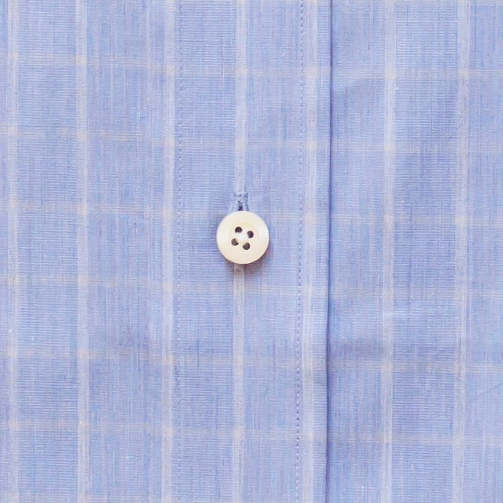 The Blue Woodward Windowpane Dress Shirt Dress Shirt- Ledbury