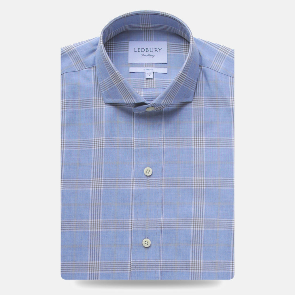 The Blue Clovercrest Cashmere Dress Shirt Dress Shirt- Ledbury