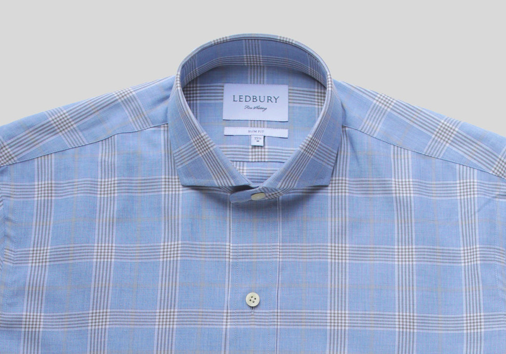 The Blue Clovercrest Cashmere Dress Shirt Dress Shirt- Ledbury