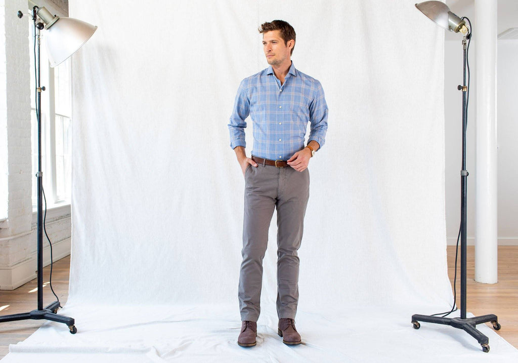 The Blue Clovercrest Cashmere Dress Shirt Dress Shirt- Ledbury
