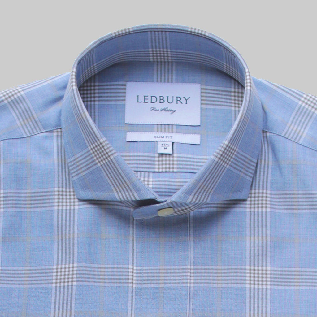The Blue Clovercrest Cashmere Dress Shirt Dress Shirt- Ledbury
