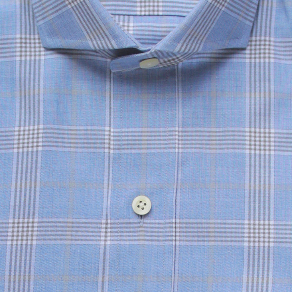 The Blue Clovercrest Cashmere Dress Shirt Dress Shirt- Ledbury