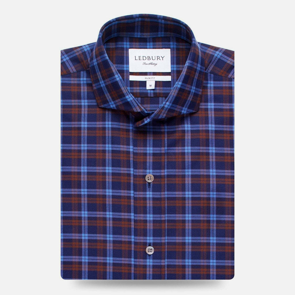 The Dark Blue Goode Plaid Casual Shirt Casual Shirt- Ledbury