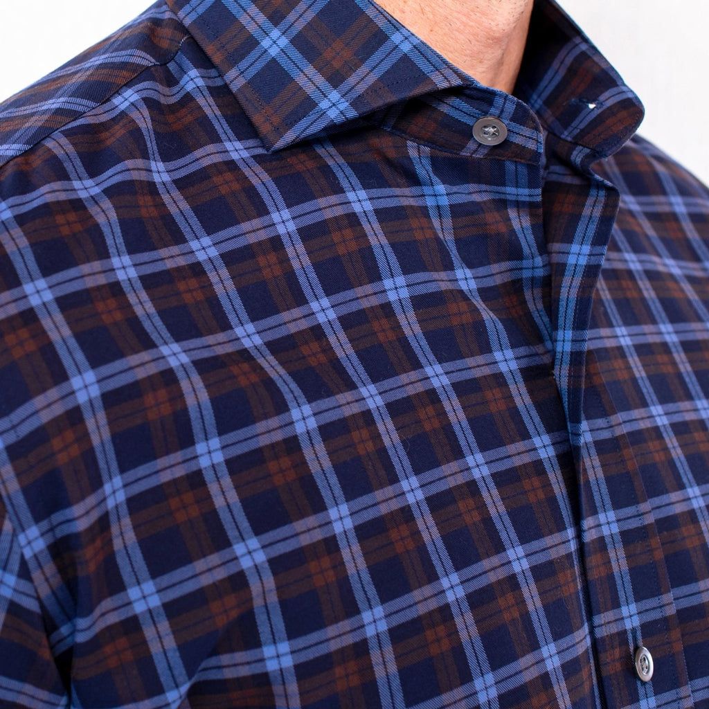 The Dark Blue Goode Plaid Casual Shirt Casual Shirt- Ledbury
