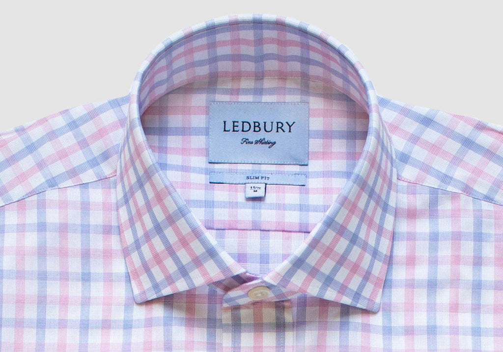 The Pink Wistrom Check Dress Shirt Casual Shirt- Ledbury