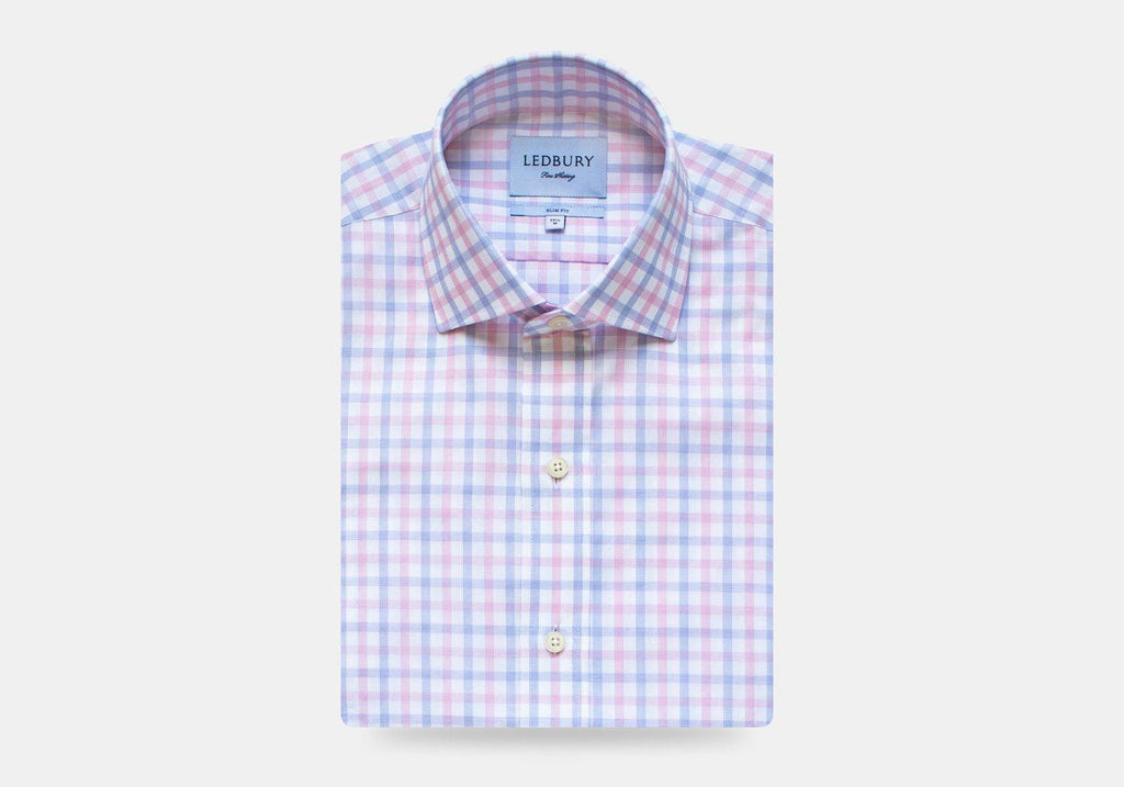 The Pink Wistrom Check Dress Shirt Casual Shirt- Ledbury