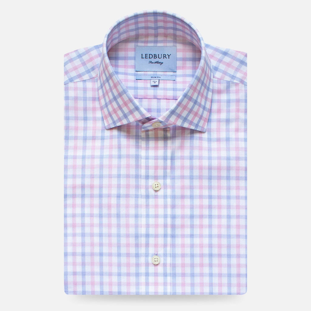 The Pink Wistrom Check Dress Shirt Casual Shirt- Ledbury