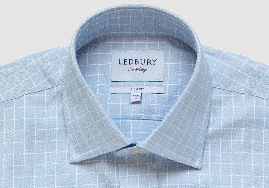 The Light Blue Haynes Check Dress Shirt Dress Shirt- Ledbury