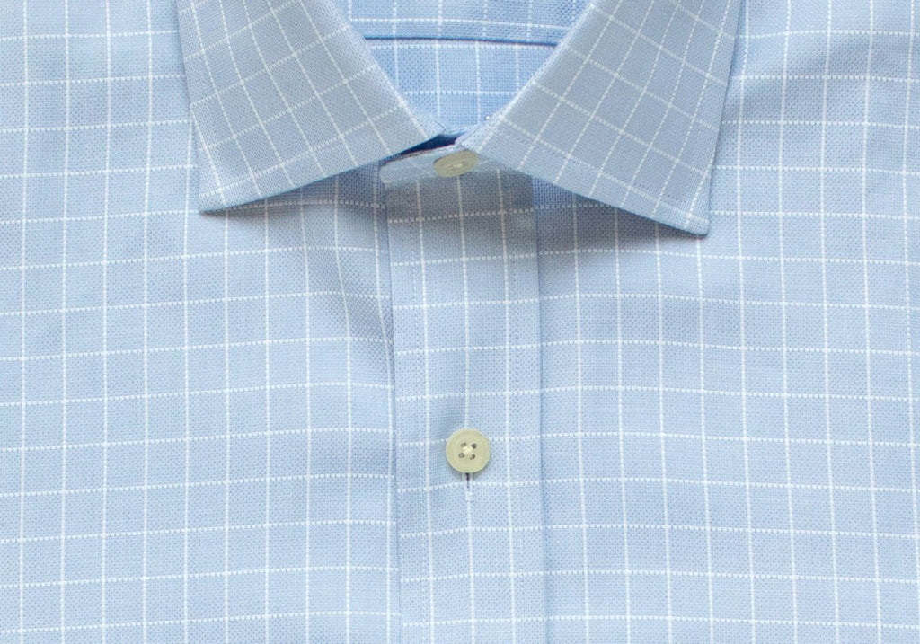 The Light Blue Haynes Check Dress Shirt Dress Shirt- Ledbury