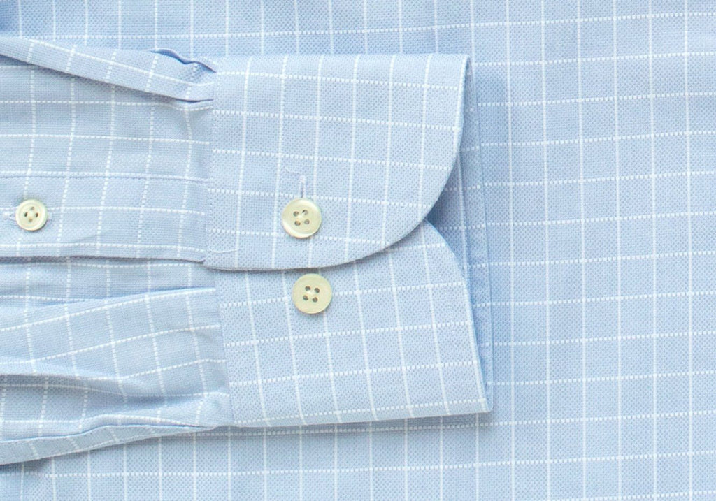 The Light Blue Haynes Check Dress Shirt Dress Shirt- Ledbury