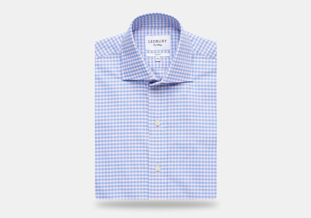 The Pink Prestwick Performance Gingham Dress Shirt Dress Shirt- Ledbury