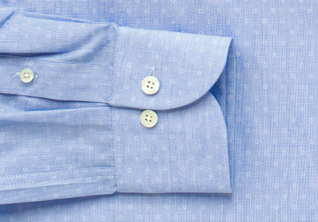 The Blue Loren Dot Dress Shirt Dress Shirt- Ledbury