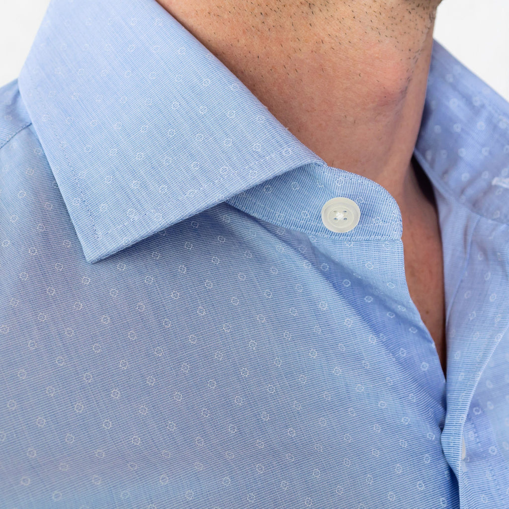 The Blue Loren Dot Dress Shirt Dress Shirt- Ledbury
