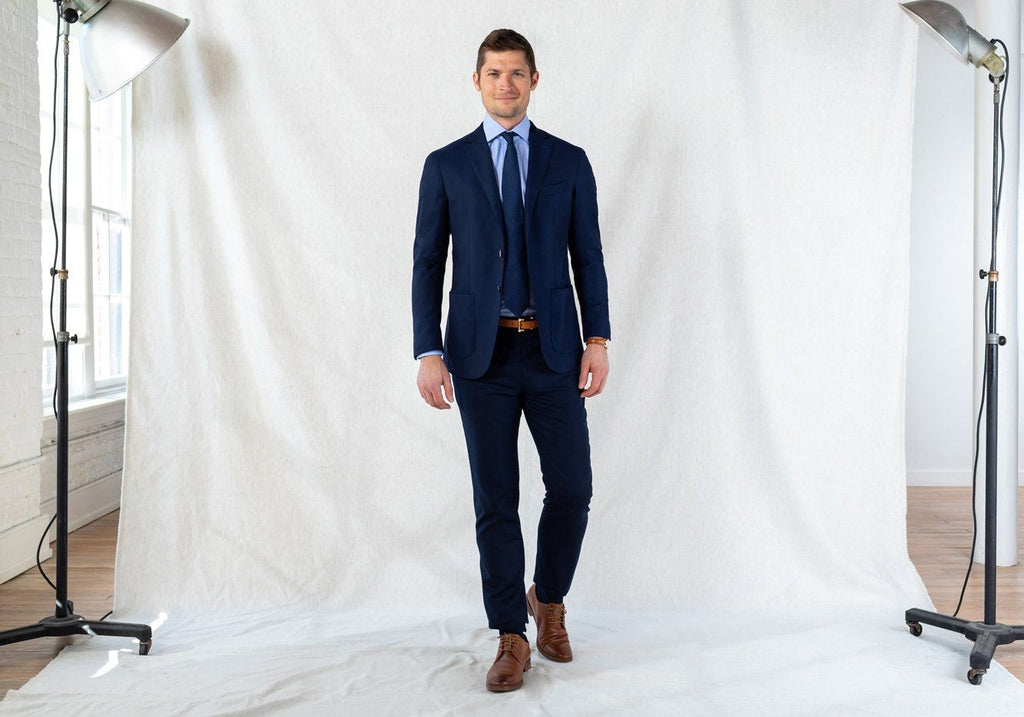 The Blue Loren Dot Dress Shirt Dress Shirt- Ledbury
