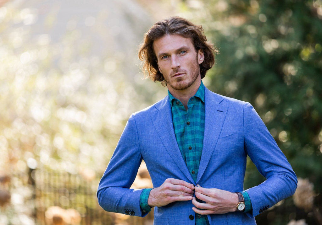 The Leaf McClellan Cotton Linen Gingham Casual Shirt Casual Shirt- Ledbury