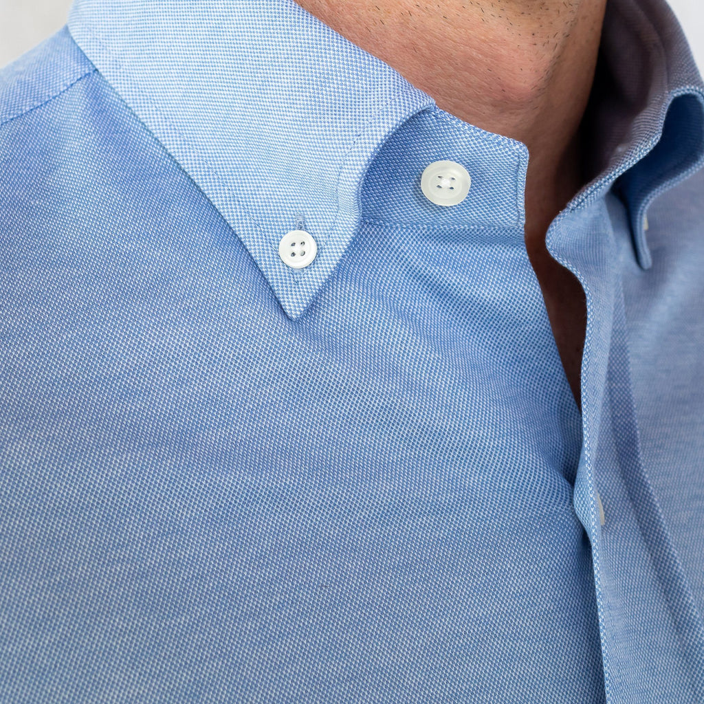 The Light Blue Barksdale Knit Shirt Casual Shirt- Ledbury