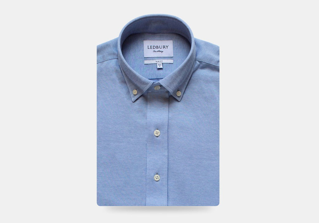 The Light Blue Barksdale Knit Shirt Casual Shirt- Ledbury