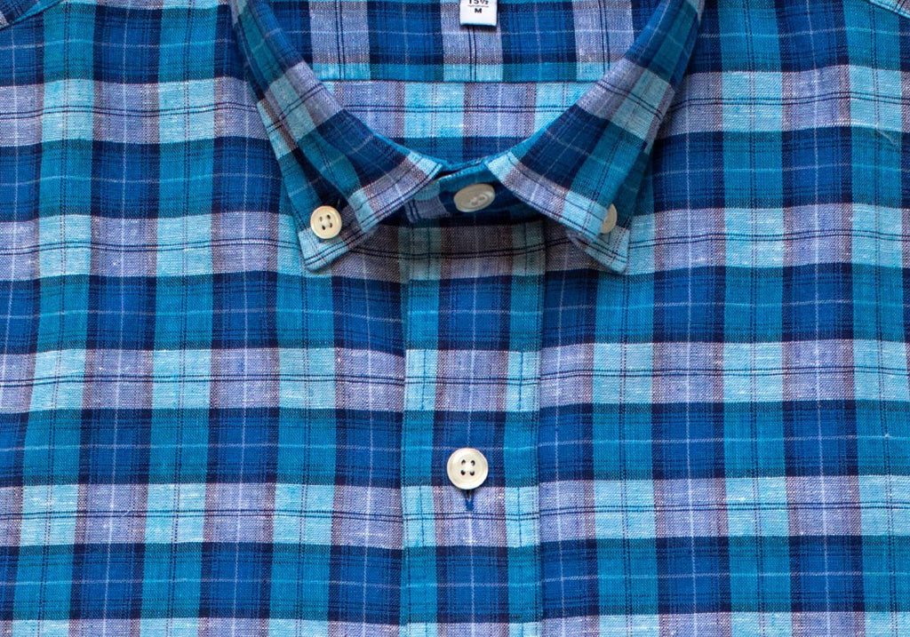 The Aqua Seabrooke Plaid Casual Shirt Casual Shirt- Ledbury